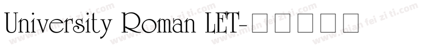 University Roman LET字体转换